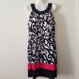 ☀️Elegant Damask U Line Sleeveless Dress